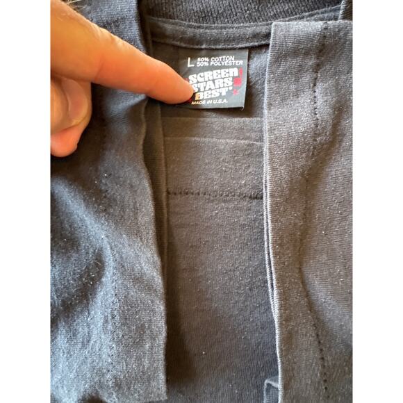 Vintage 30 Billion Dollar Blow Job USA Made Single Stitch L Black Screen Stars - Picture 2 of 6